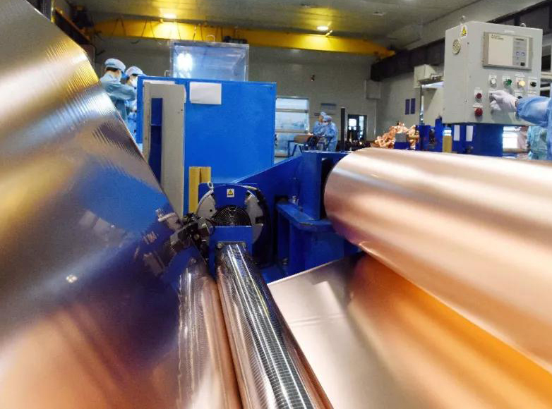 Production of copper foils