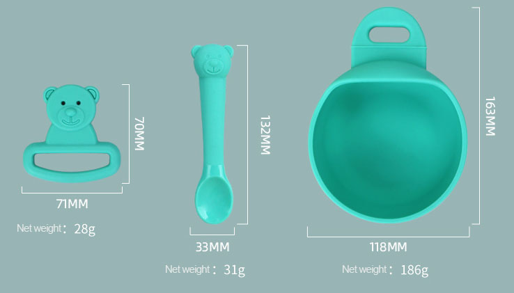 silicone suction bowl and spoon