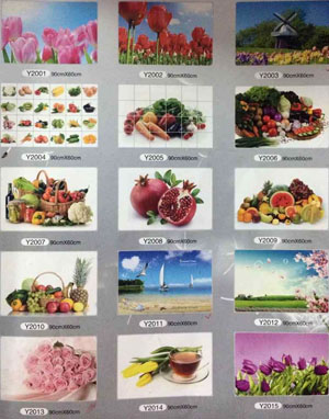 flower and fruit series kitchen oil sticker